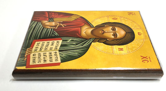 Christus Gesegnete Zweite Gegen ... Eikon Rahmen Kategorie Papier Krn Nr 0 Abmessung 10,0cm x 14,0cm Eikon Holz MDF S&K byzantinische Ikonen