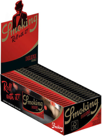 Smoking Deluxe Black Cigarette Rolling Papers 60 sheets 50pcs