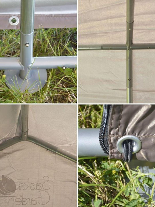 Saska Garden Foldable Garden Gray Gazebo 1.59x2.19m