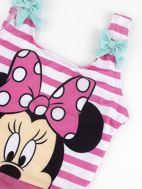 Disney Minnie Mouse Kinder Badebekleidung Einteilig Mit Langen Ärmeln Rosa