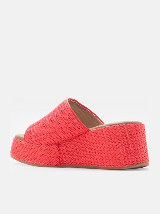 Summer Women's Platforms In Espadrille Style Red