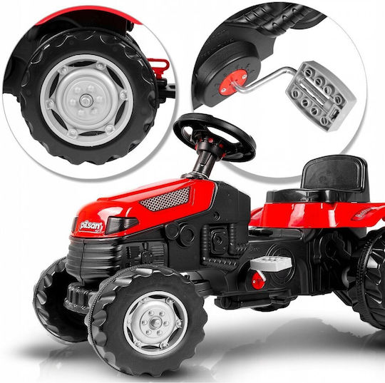 Tractor pentru Copii cu Pedale Roșu pentru 3+ Ani
