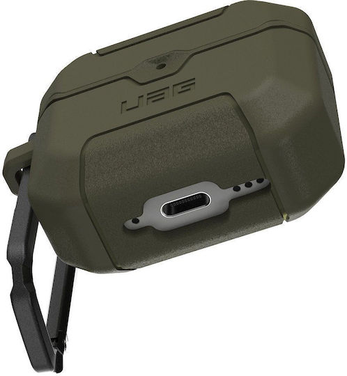 UAG Scout Silicone Case with Hook in Green for Apple AirPods 4