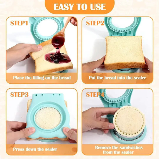 Sandwich Cutters Σχήμα Καρδιάς Πετρόλ