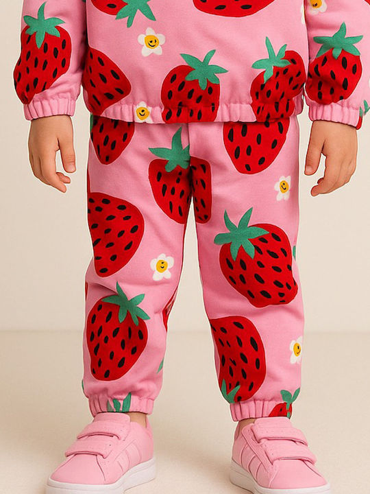 Kids Sweatpants Set Pink