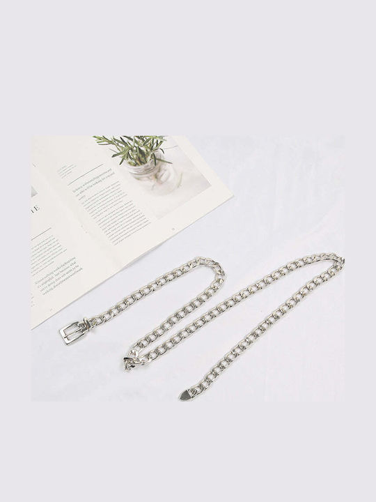 Breiter Damen Gürtel Kette Silber