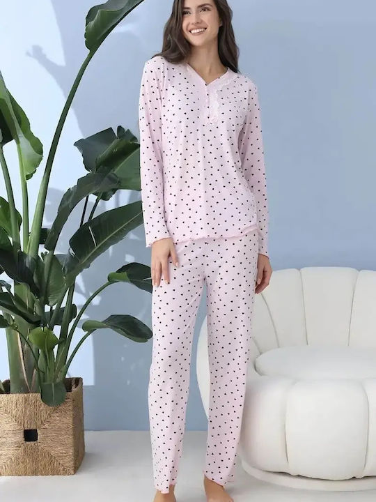 Lindros Summer Women's Pink Pyjama Set