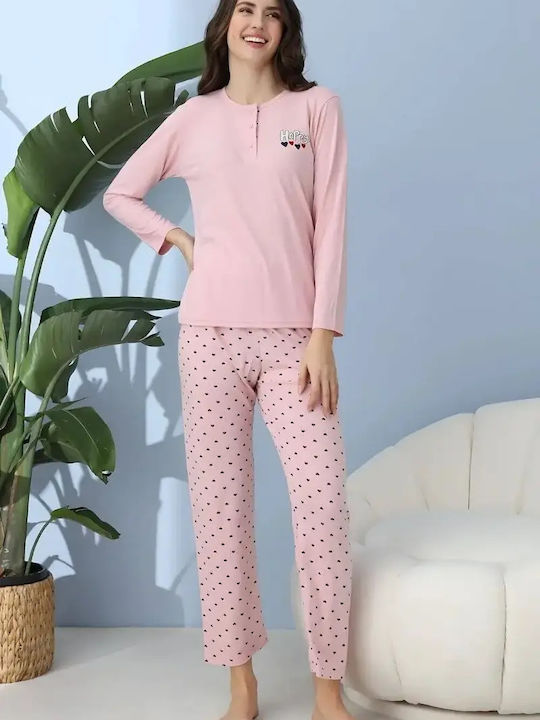 Lindros Summer Women's Pink Powder Pyjama Set
