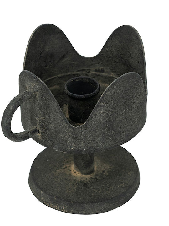 Artekko Metal Candle Holder in Black Colour 12.5x40x9.5cm