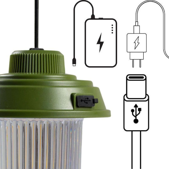 Redcliffs Led Battery Lamp for Camping Waterproof with Flashlight White