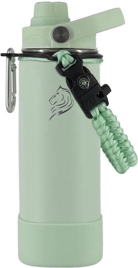 Cool'NMore Μπουκάλι Θερμός Ανοξείδωτο BPA Free 500ml Mint με Καλαμάκι, Λαβή, Θηλιά και Επιστόμιο