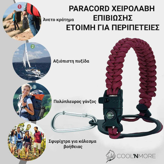 Cool'NMore Бутилка Термос Неръждаема Стомана BPA Free 500ml Неръждаема Стомана със Сламка Дръжка Примка и Мундщук