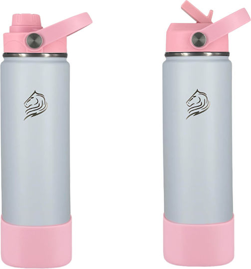 Cool'NMore Μπουκάλι Θερμός Ανοξείδωτο BPA Free 500ml Ανοξείδωτο με Καλαμάκι, Λαβή, Θηλιά και Επιστόμιο