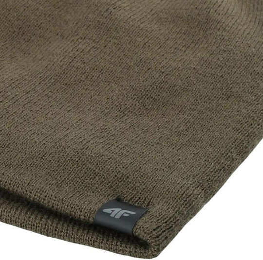 Beanie Ανδρικός Σκούφος Πλεκτός σε Χακί χρώμα