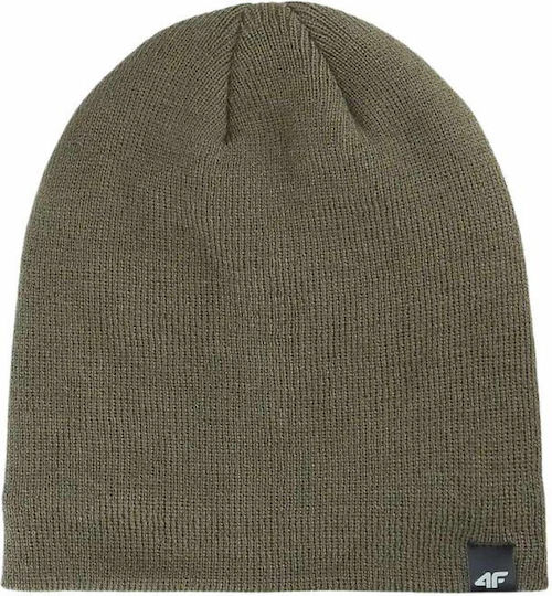Beanie Ανδρικός Σκούφος Πλεκτός σε Χακί χρώμα