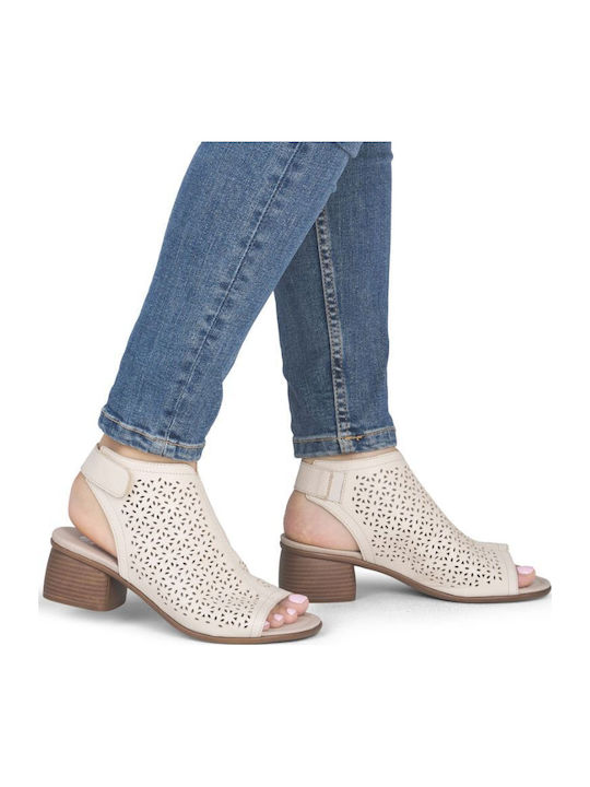 Leder Pumps Beige