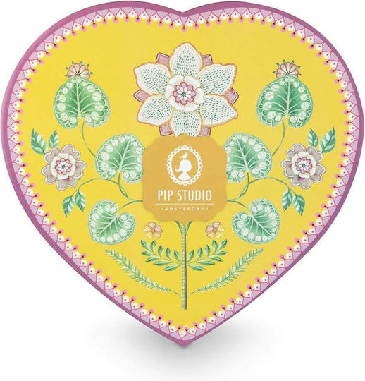 PiP Studio Rundes Servierplatte aus Mehrfarbigem Porzellan 21,5cm