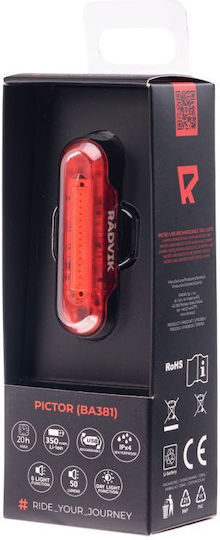 Radvik 92800595464 Επαναφορτιζόμενο Φως Ποδηλάτου
