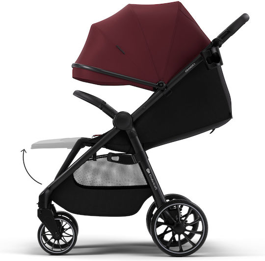 Kinderkraft Grande 2 Регулируема Бебешка Количка Подходяща за Новородено Dark Ruby