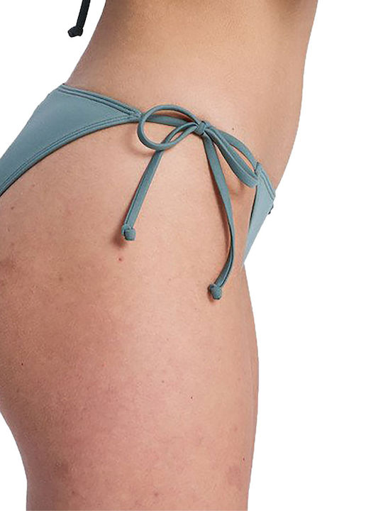 Bikini Slip με Κορδονάκια Χακί