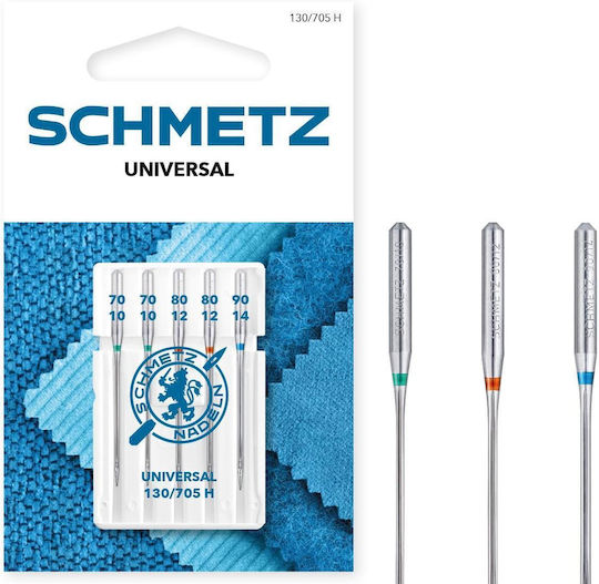 Schmetz Combined Set of 5 Universal Needles Needle Fineness 70-90 Sewing Machine Needle Model 130/705 H