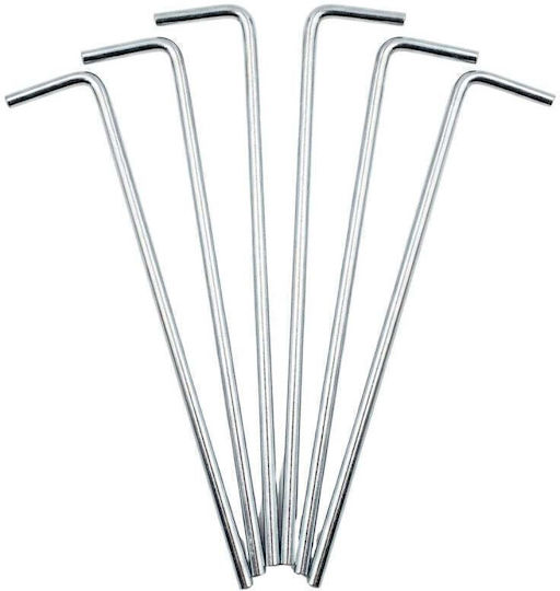 Tent Pegs 18cm Set 6 Pcs Metal Enero Camp