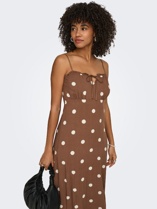 Life Sommer Midi Damenkleid Cocoa Braune Mehrfarbig