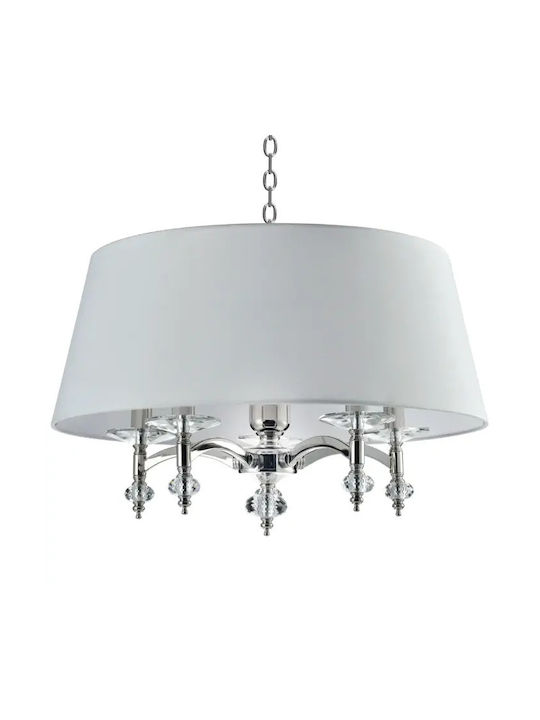 COSMOLight Silver Pendant Light with Crystals