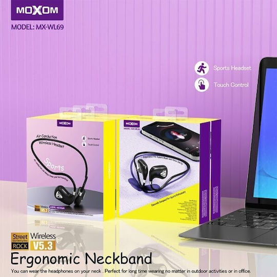 Moxom MX-WL69 Offenes Ohr Bluetooth Kopfhörer Schwarz
