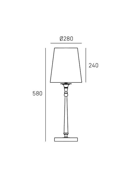 COSMOLight Table Lamp with White Shade and Bronze Base