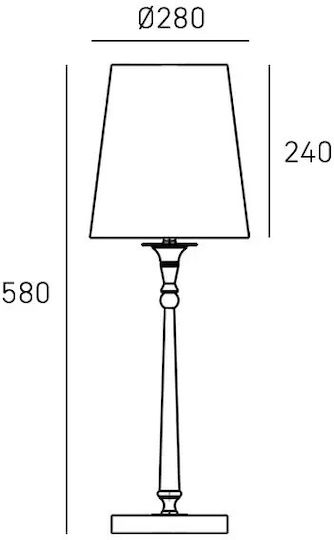 COSMOLight Table Lamp with White Shade and Bronze Base