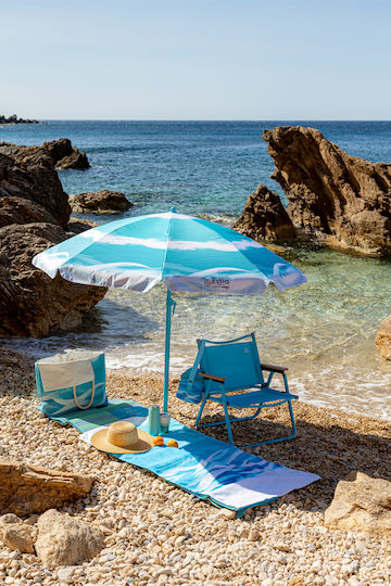 Estia Tranquil Tides Plastic Blue Beach Mat 180x180cm