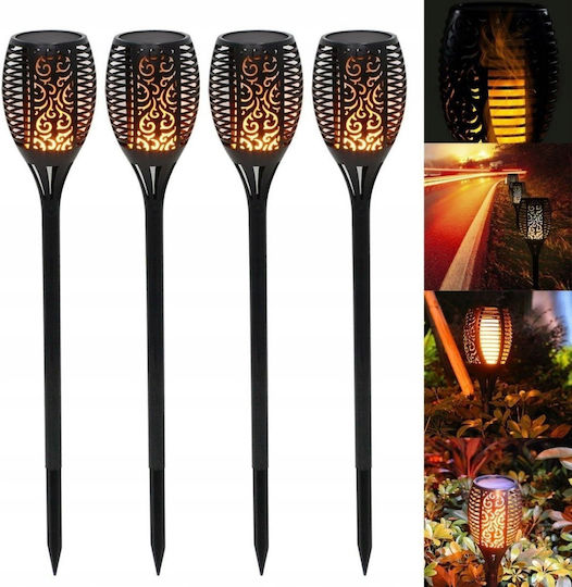Saska Garden Torch Solar Lamp Dancing Flames 3in1 10x10x86cm 12 Led