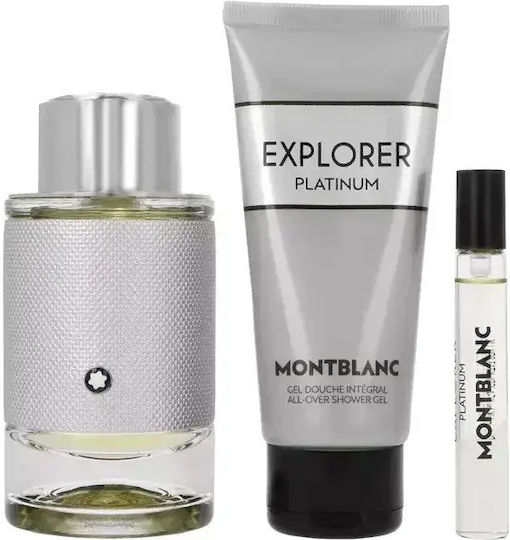 Montblanc Explorer Platinum Set Edp 100 Ml + 7.5 Ml Miniature + 100 Ml Shower Gel