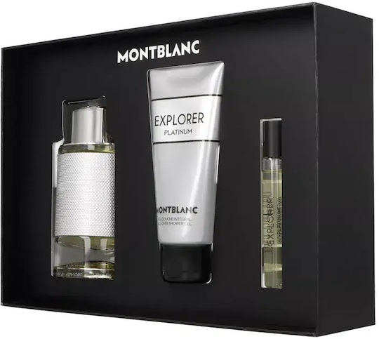 Montblanc Explorer Platinum Set Edp 100 Ml + 7.5 Ml Miniature + 100 Ml Shower Gel