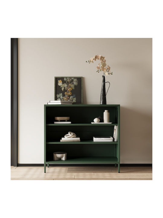Bibliotecă De Pardoseală Lucia Verde Sticlă 100x90x35cm