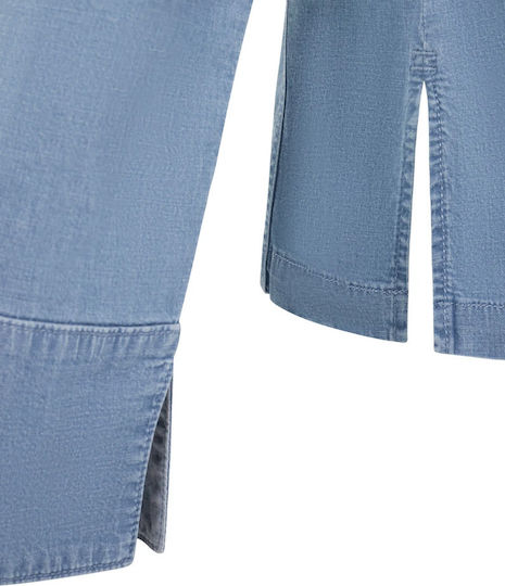Haină De Bucătar Pentru Femei Mânecă Lungă Velilla 405212sw Denim Albastru Deschis