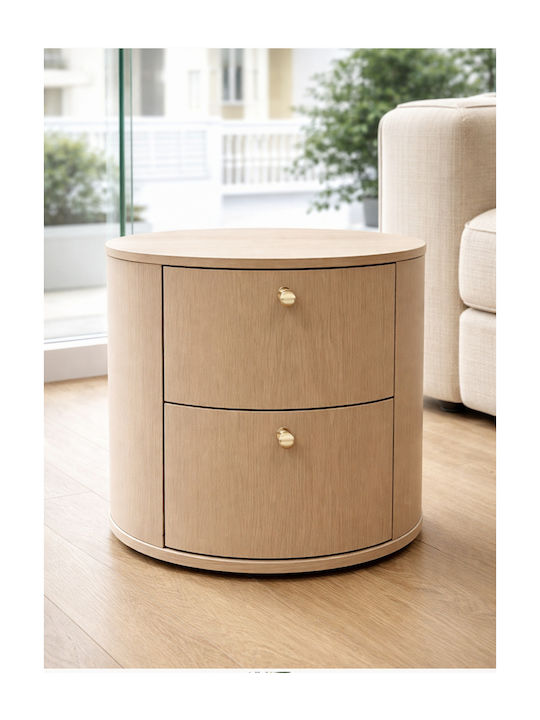 Wooden Brown Bedside Table 50x50x50cm