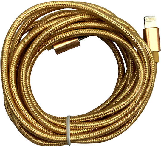 Плетен Кабел За Зареждане USB-A To Lightning Златист ОW5090306-018
