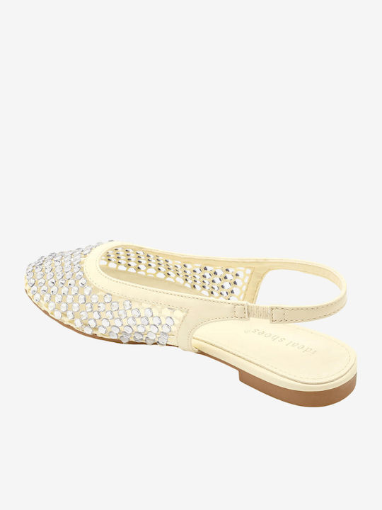Damen Ballerinas Gelbe