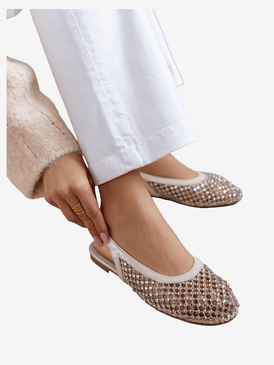 Damen Ballerinas Gelbe