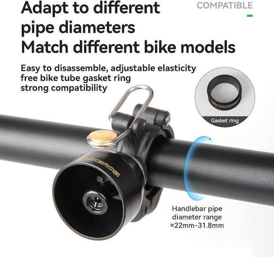 Rockbros Bicycle Bell 340021001 Black