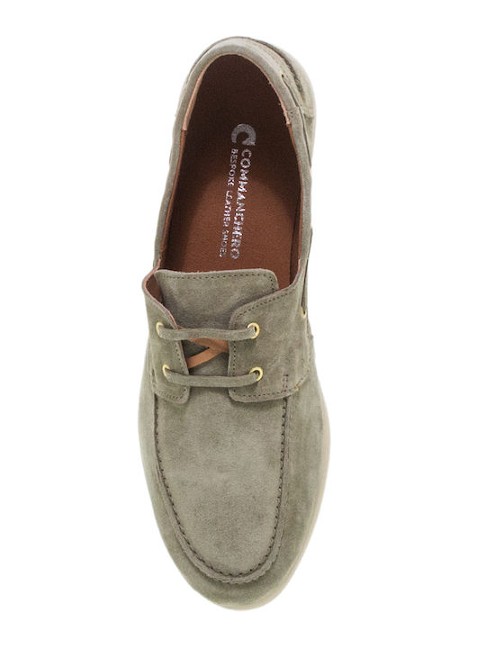 Δερμάτινα Γυναικεία Loafers σε Πράσινο Χρώμα