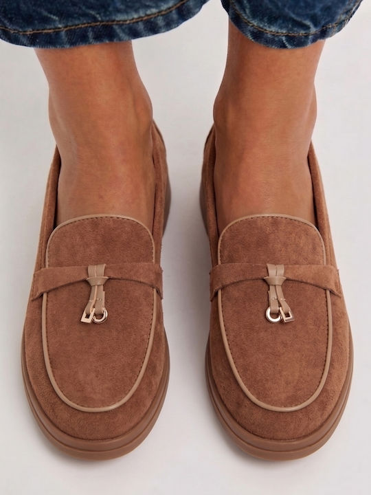 Women's Moccasins In Brown Colour