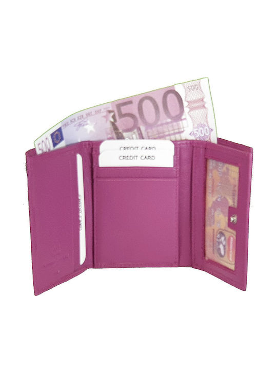 Small Leather Women's Wallet with RFID Green