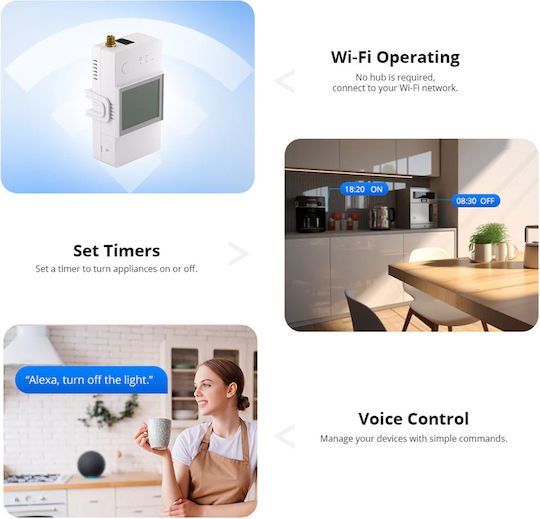 Sonoff Smart Power Consumption Meter Powct Wifi 100a