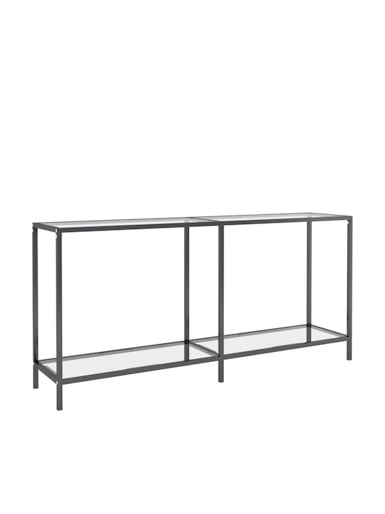 Конзолна маса Метална със Стъклено Покритие Transparent Д160xШ35xВ75.5cm
