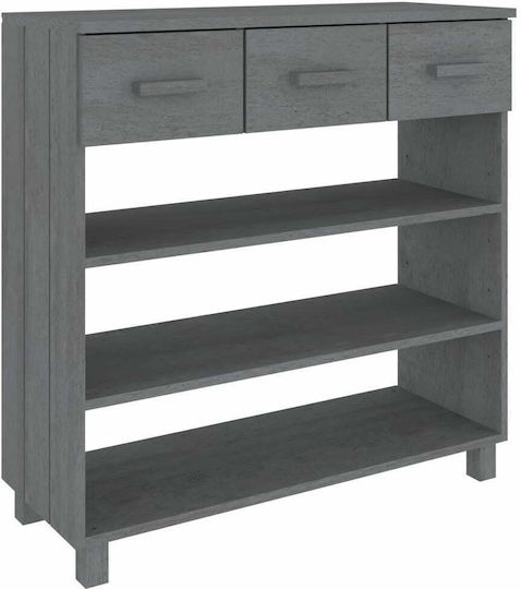 Wooden Console Table Σκούρο Γκρι L90xW35xH90cm