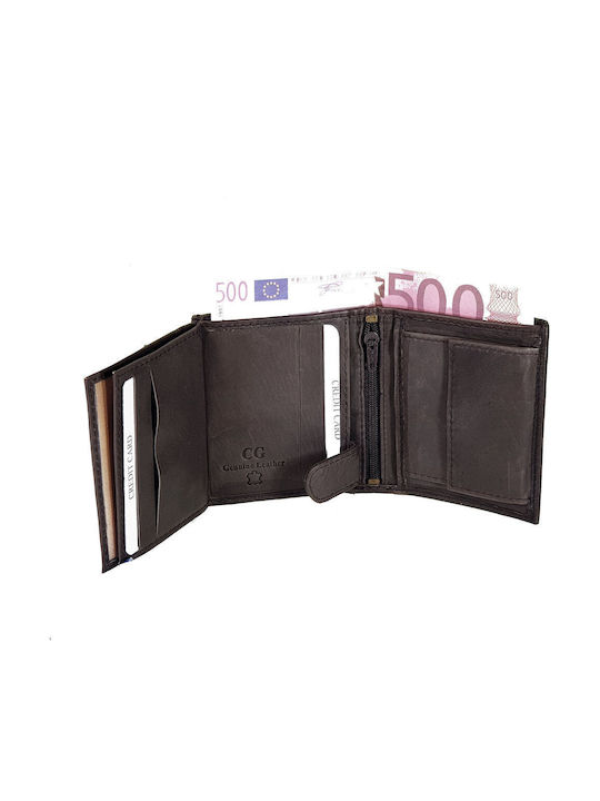 Herrenbrieftasche aus Leder mit RFID Braun CG-17F