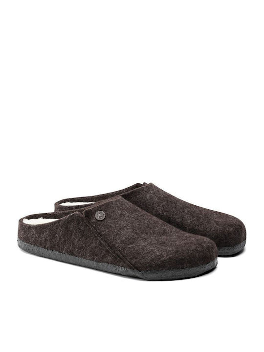 Zermatt Shearling Зимни Дамски Пантофи Кафяви